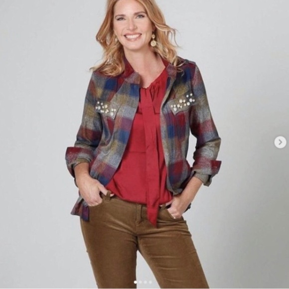 CAbi 3555 Plaid Collage Jacket Fall 2018 - Picture 4 of 10